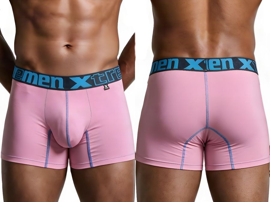 Xtremen Sleek Microfiber Boxer Briefs - Pink