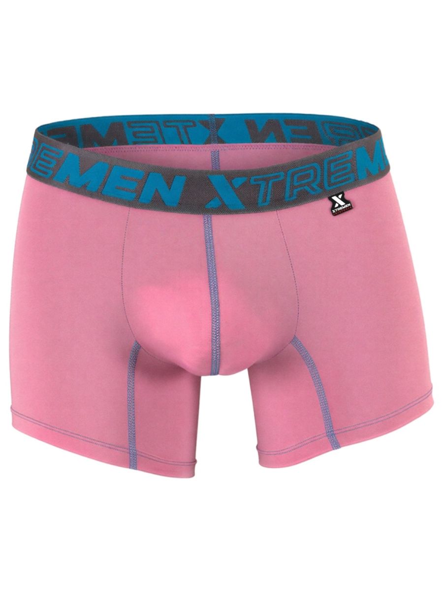 Xtremen Sleek Microfiber Boxer Briefs - Pink