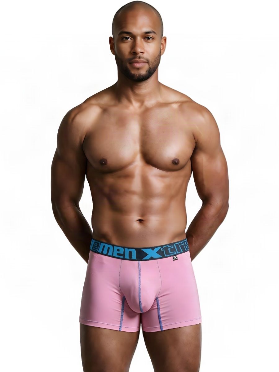 Xtremen Sleek Microfiber Boxer Briefs - Pink