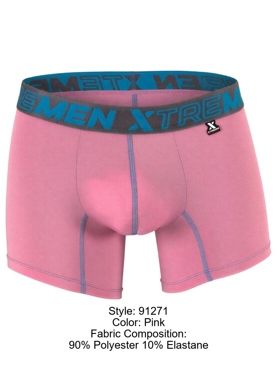 Xtremen Sleek Microfiber Boxer Briefs - Pink
