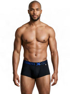 Xtremen Sleek Microfiber Square-Cut Trunks - Black