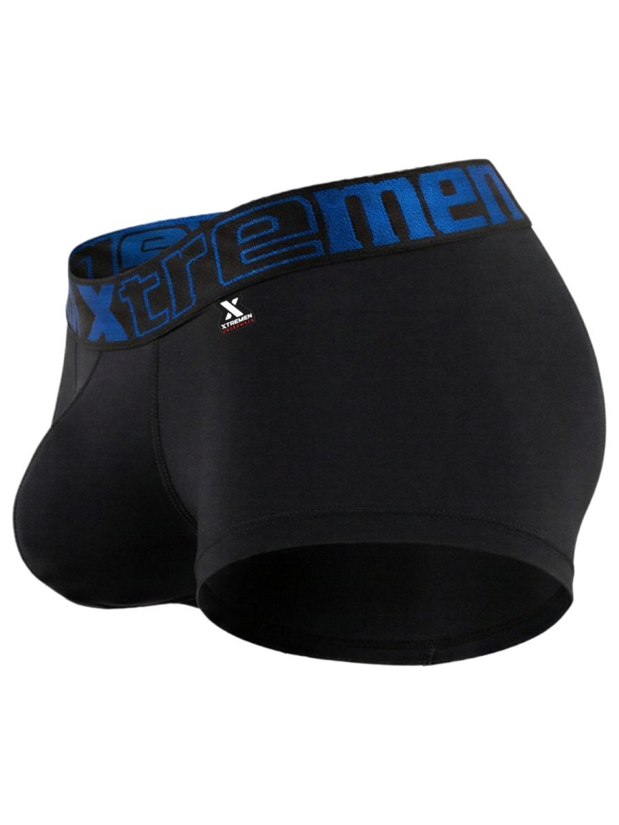 Xtremen Sleek Microfiber Square-Cut Trunks - Black