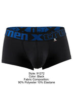 Xtremen Sleek Microfiber Square-Cut Trunks - Black