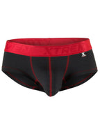 Xtremen Sleek Athletic Microfiber Briefs - Black