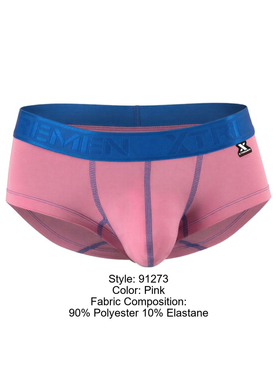 Xtremen Sleek Athletic Microfiber Briefs - Pink