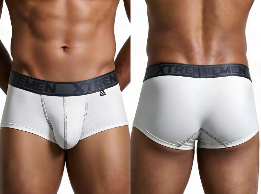 Xtremen Sleek Athletic Microfiber Briefs - White