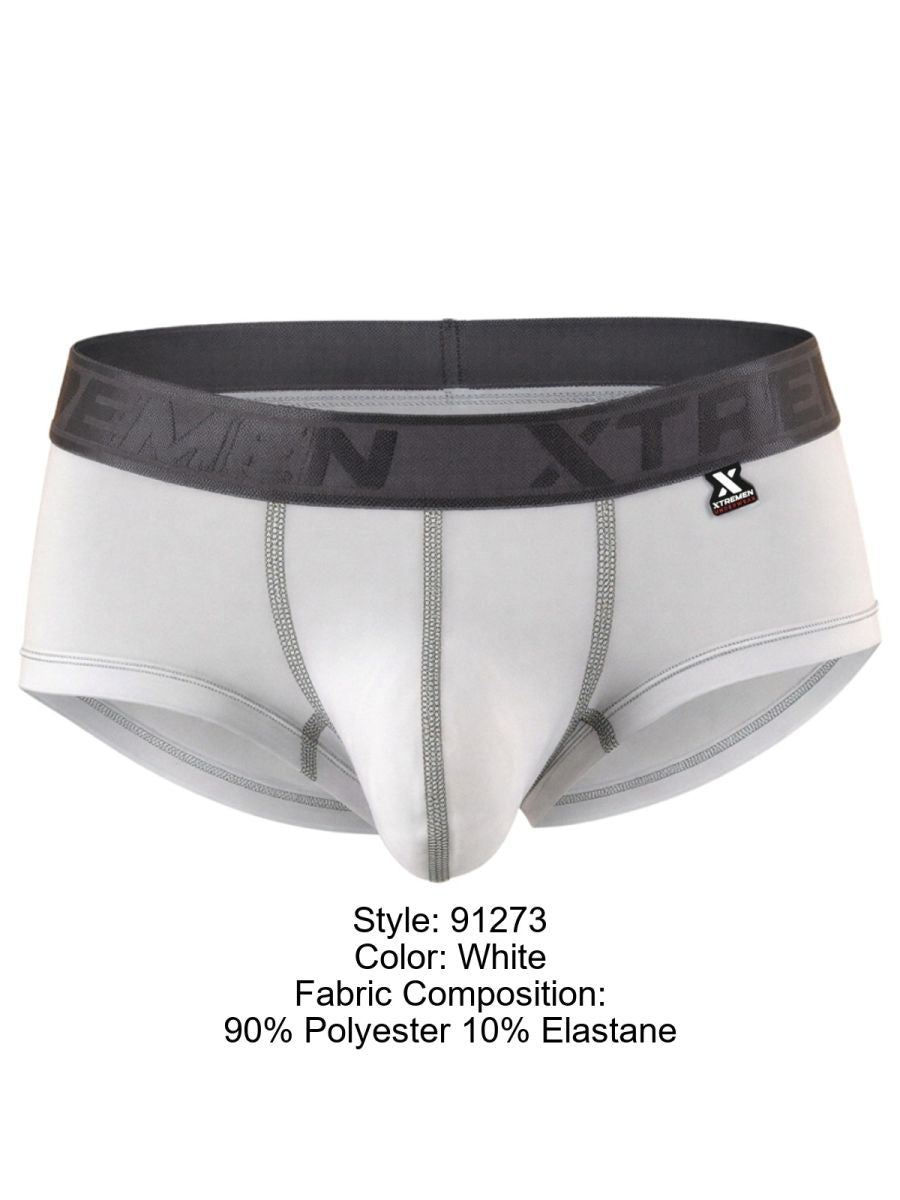 Xtremen Sleek Athletic Microfiber Briefs - White