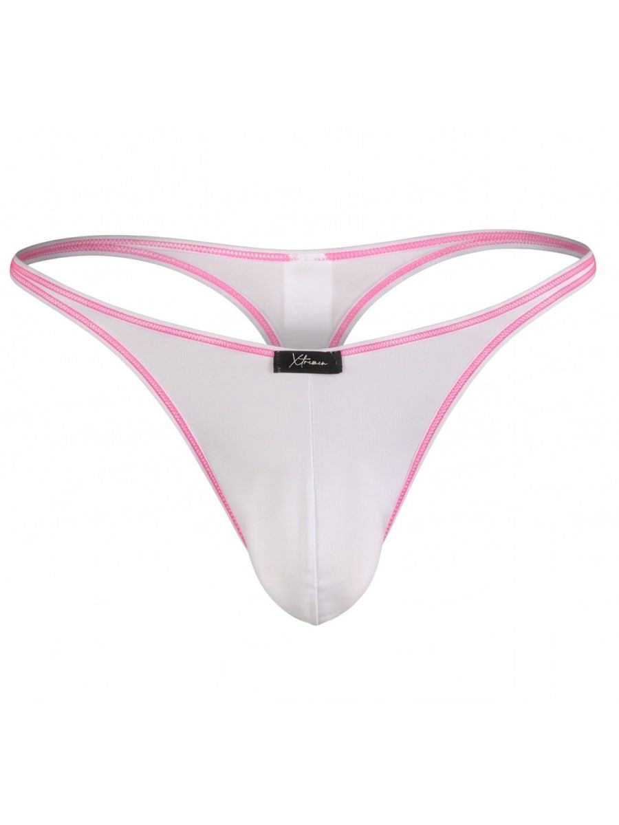Xtremen Sleek Microfiber Ultra-Low-Rise Thongs - White