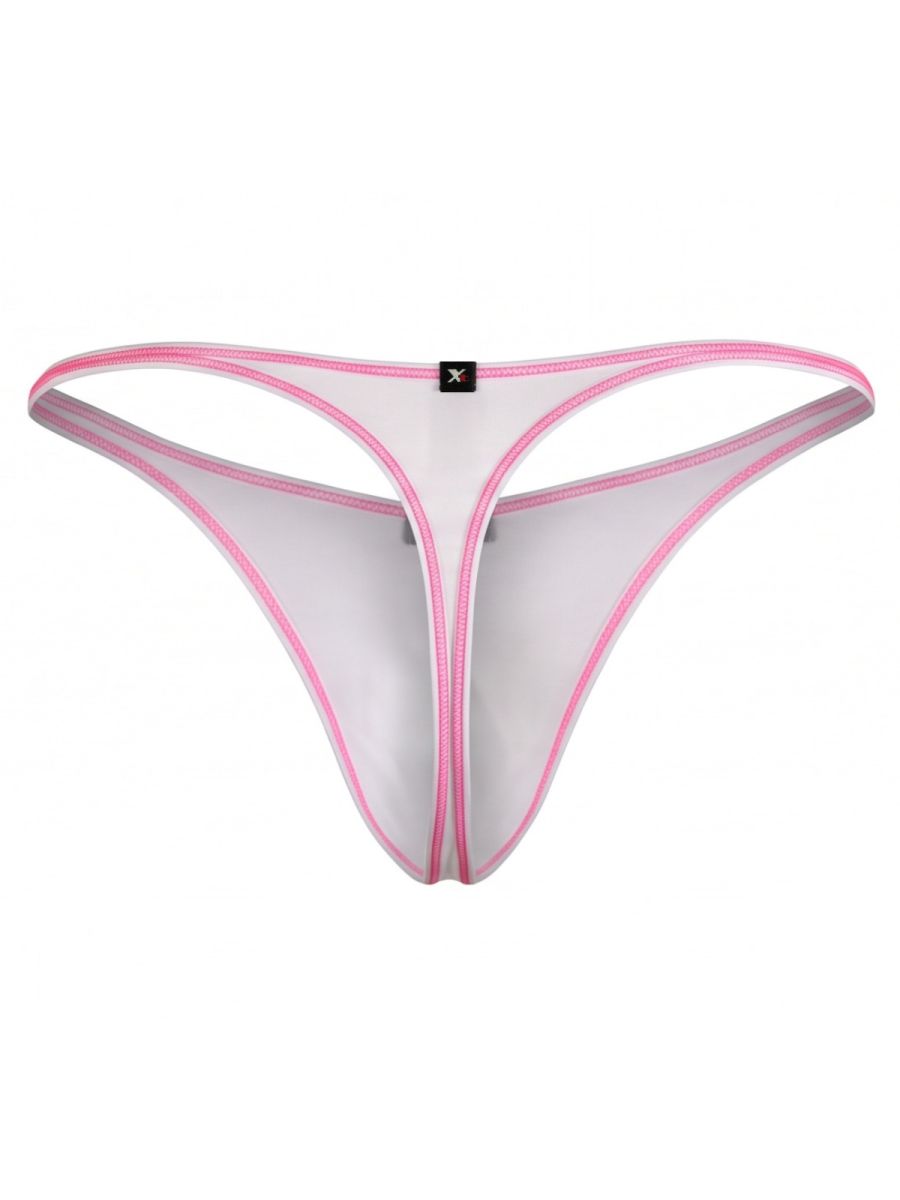 Xtremen Sleek Microfiber Ultra-Low-Rise Thongs - White