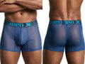 Xtremen Microfiber Mesh Boxer Briefs - Blue