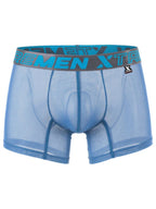 Xtremen Microfiber Mesh Boxer Briefs - Blue