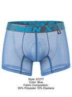 Xtremen Microfiber Mesh Boxer Briefs - Blue