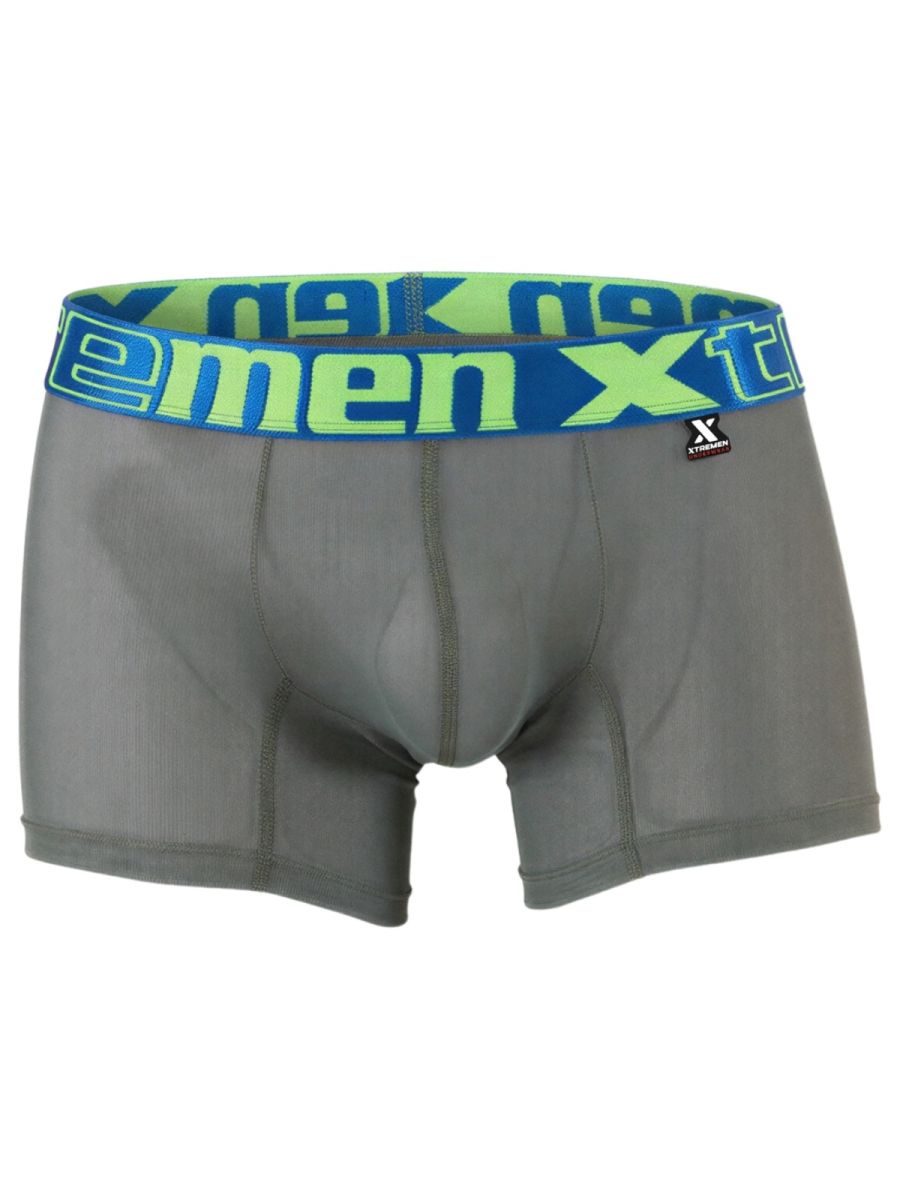 Xtremen Microfiber Mesh Boxer Briefs - Green
