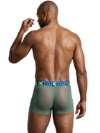 Xtremen Microfiber Mesh Boxer Briefs - Green