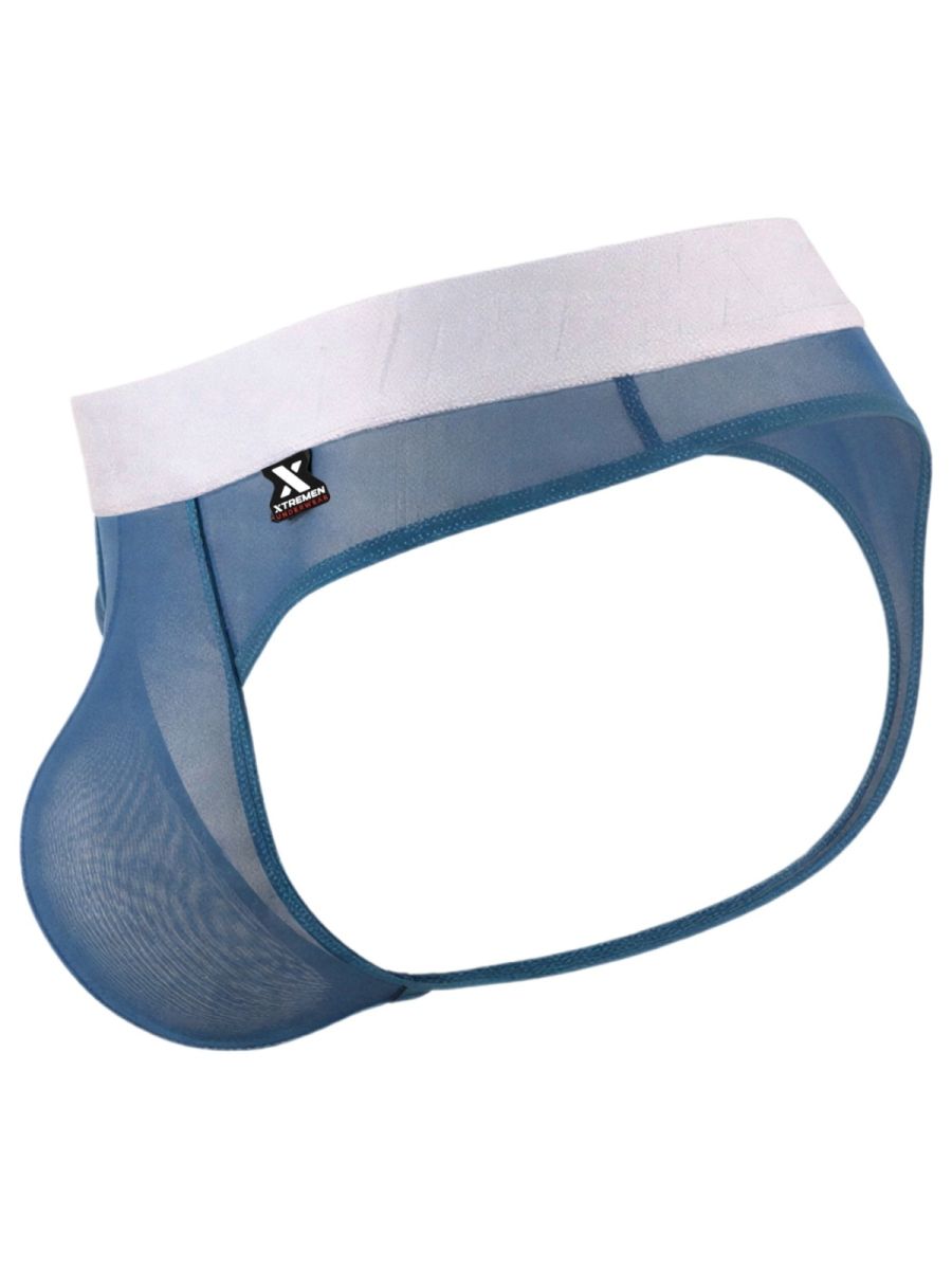 Xtremen Breathable Microfiber Mesh Thongs - Blue