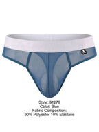 Xtremen Breathable Microfiber Mesh Thongs - Blue