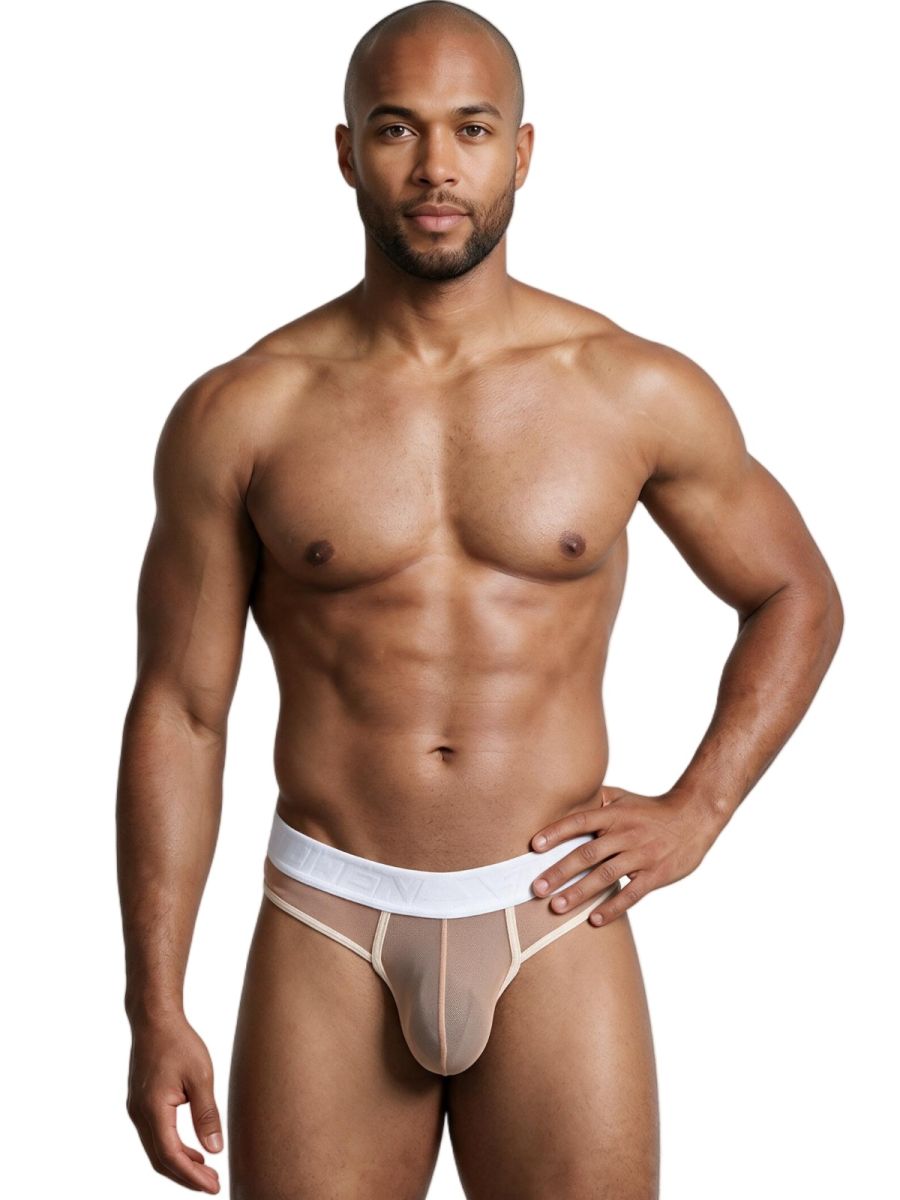 Xtremen Breathable Microfiber Mesh Thongs - Brown