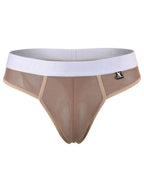 Xtremen Breathable Microfiber Mesh Thongs - Brown