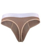 Xtremen Breathable Microfiber Mesh Thongs - Brown