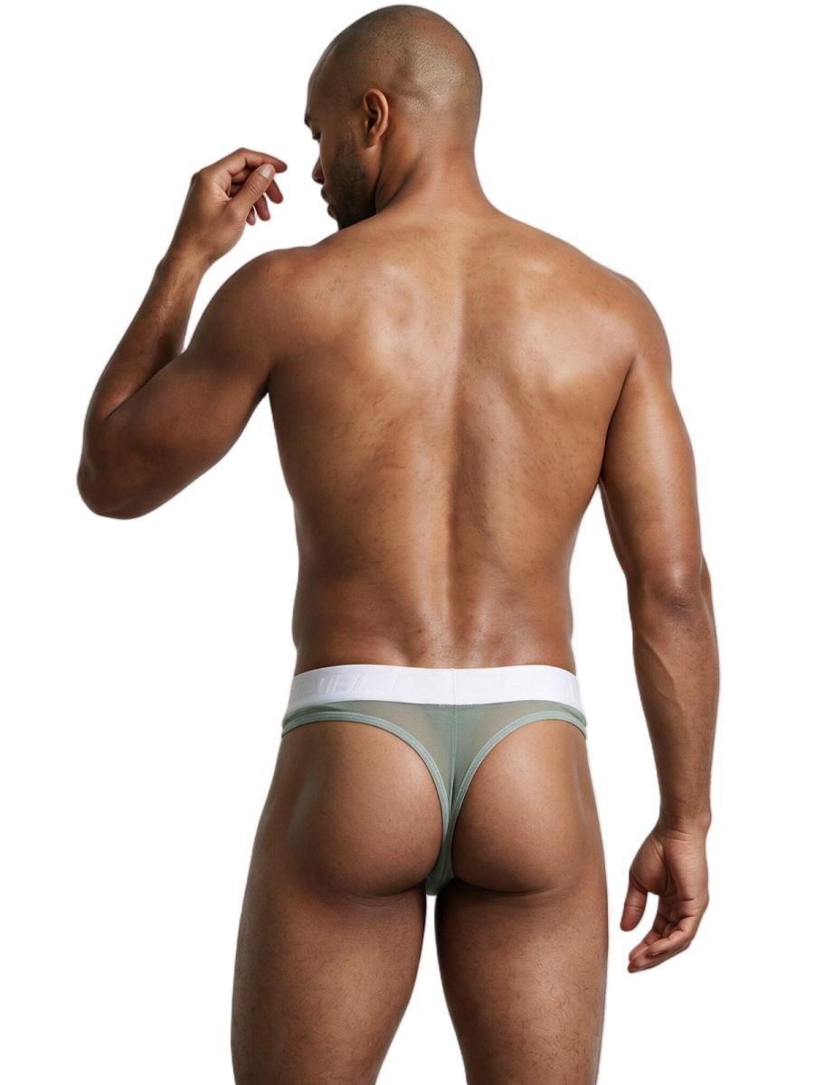 Xtremen Breathable Microfiber Mesh Thongs - Green