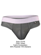 Xtremen Breathable Microfiber Mesh Thongs - Green