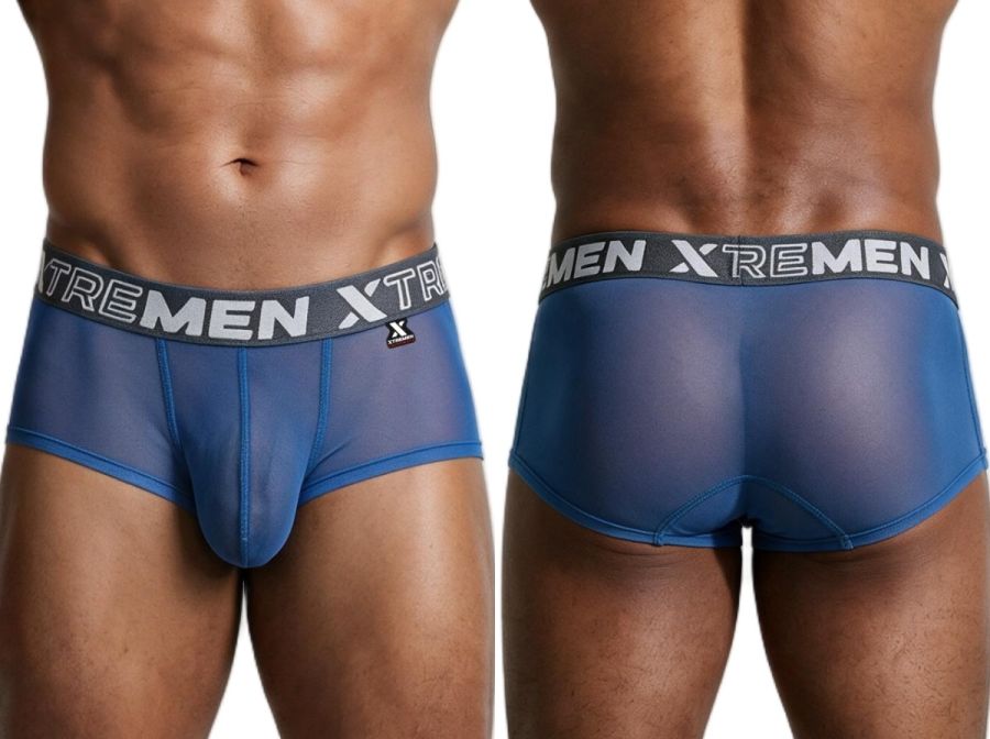 Xtremen Microfiber Mesh Breathable Briefs - Blue