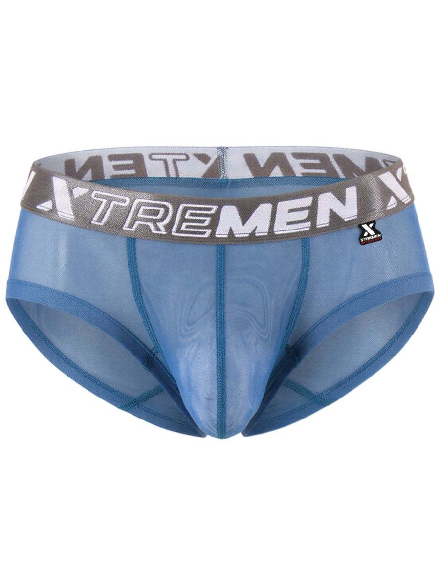 Xtremen Microfiber Mesh Breathable Briefs - Blue