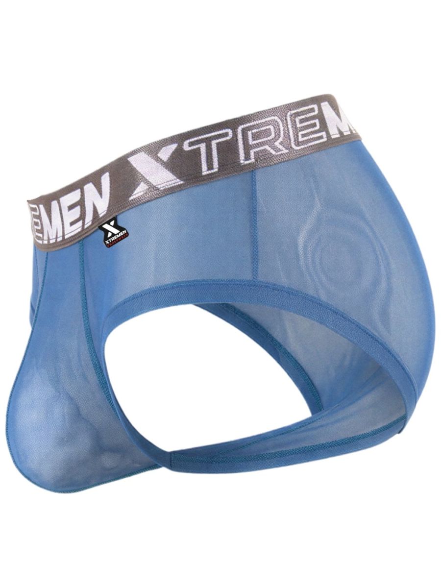 Xtremen Microfiber Mesh Breathable Briefs - Blue
