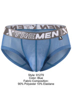 Xtremen Microfiber Mesh Breathable Briefs - Blue
