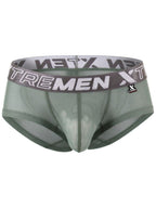 Xtremen Microfiber Mesh Breathable Briefs - Green