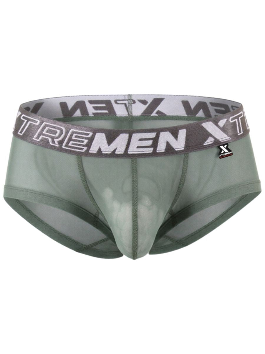 Xtremen Microfiber Mesh Breathable Briefs - Green