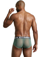Xtremen Microfiber Mesh Breathable Briefs - Green