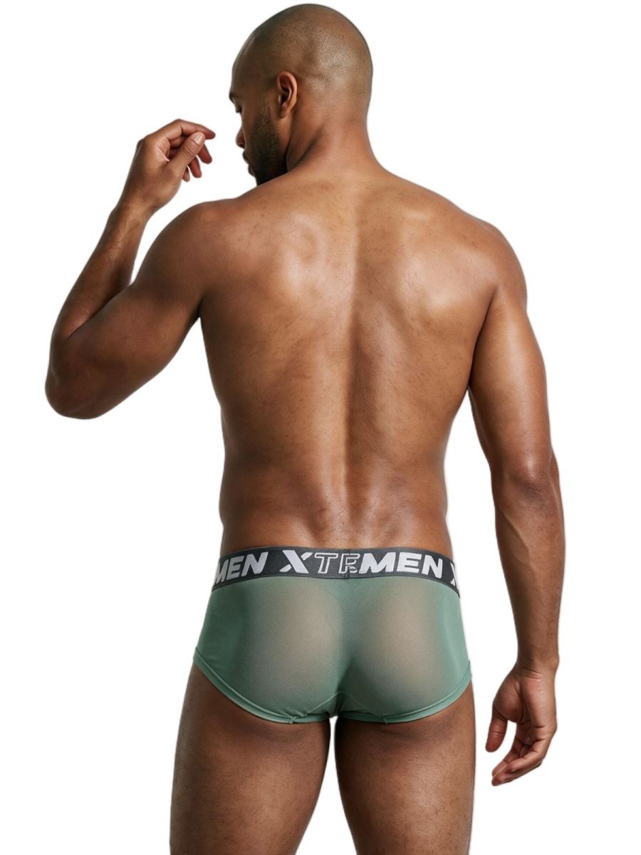 Xtremen Microfiber Mesh Breathable Briefs - Green