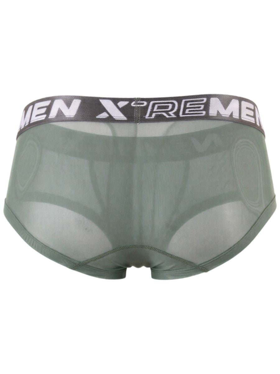 Xtremen Microfiber Mesh Breathable Briefs - Green