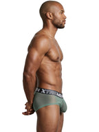 Xtremen Microfiber Mesh Breathable Briefs - Green