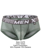 Xtremen Microfiber Mesh Breathable Briefs - Green