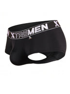 Xtremen Sleek Microfiber Square-Cut Briefs - Black