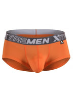 Xtremen Sleek Microfiber Square-Cut Briefs - Orange