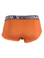 Xtremen Sleek Microfiber Square-Cut Briefs - Orange