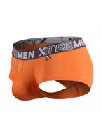 Xtremen Sleek Microfiber Square-Cut Briefs - Orange