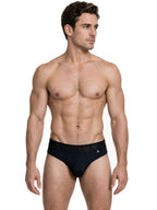 Xtremen Sleek Microfiber Wide-Waistband Thongs - Black