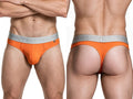 Xtremen Sleek Microfiber Wide-Waistband Thongs - Orange