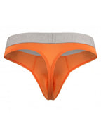 Xtremen Sleek Microfiber Wide-Waistband Thongs - Orange