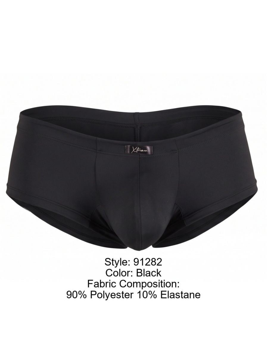 Xtremen Sleek Microfiber Low-Rise Briefs - Black