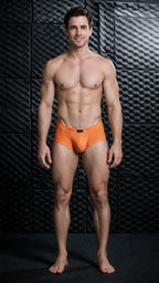 Xtremen Sleek Microfiber Low-Rise Briefs - Orange