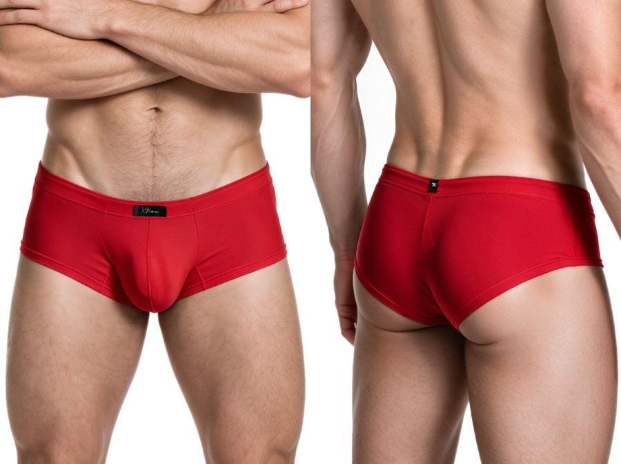 Xtremen Sleek Microfiber Low-Rise Briefs - Red