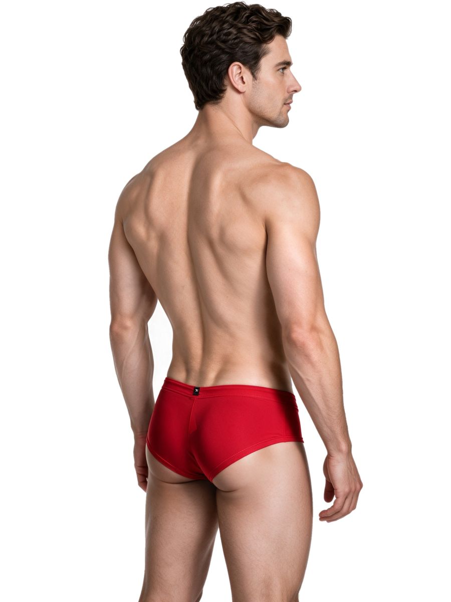 Xtremen Sleek Microfiber Low-Rise Briefs - Red