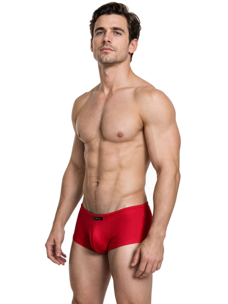 Xtremen Sleek Microfiber Low-Rise Briefs - Red