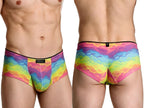 Xtremen Rainbow Printed Microfiber Briefs - Cloud