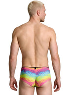 Xtremen Rainbow Printed Microfiber Briefs - Cloud